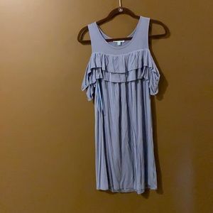 Cold shoulder ruffle dress